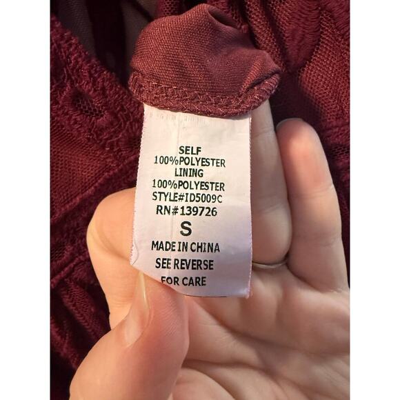 Honey Punch Small Maxi Lace Purple Dress - Picture 9 of 10